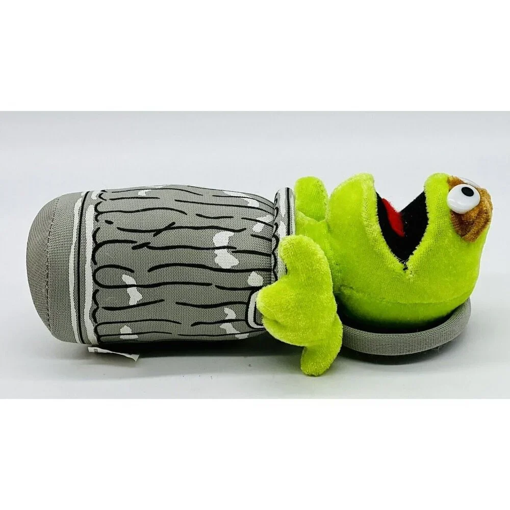 Sesame Street‎ Muppet Oscar The Grouch Plush In Garbage Can 7 inch Nanco